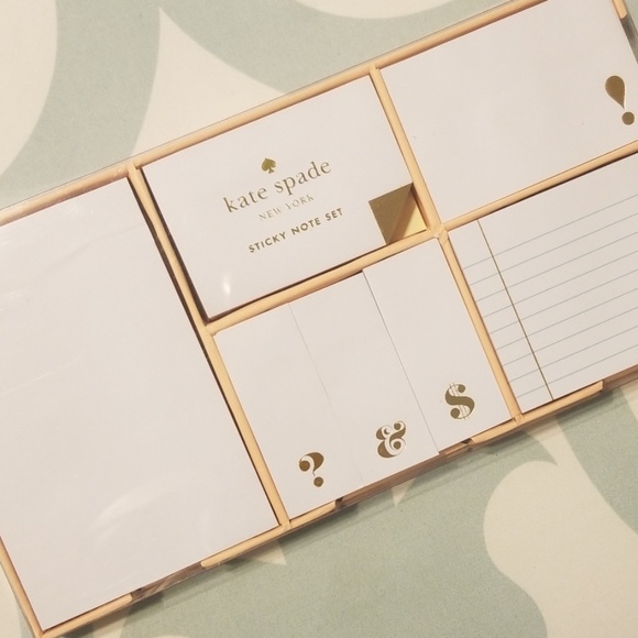 kate spade strike gold sticky note set - Picture 2 of 6